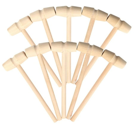 

10pcs Wooden Crab Hammers Lobster Mallets For Cracking Children Home