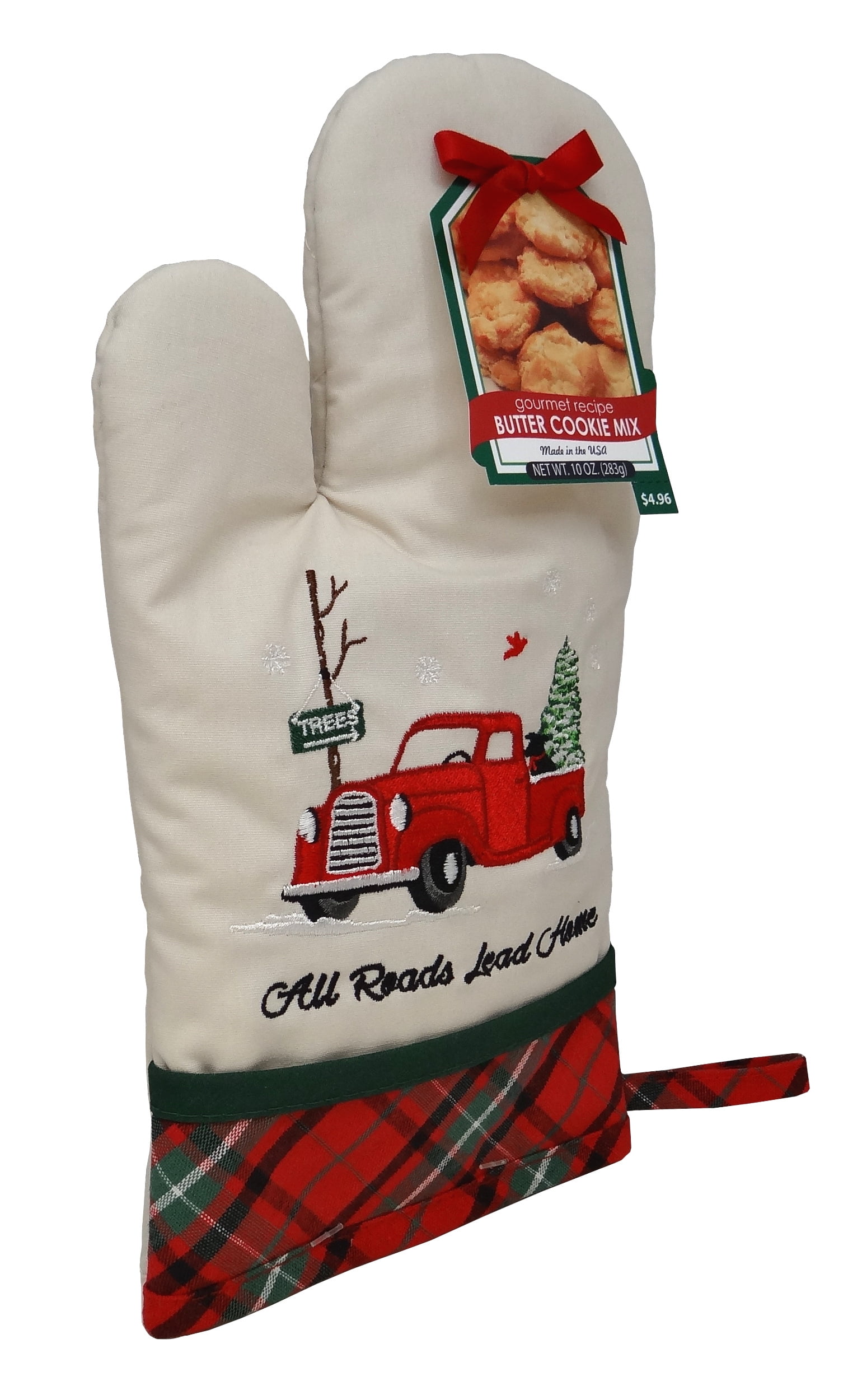 Holiday Nostalgic Truck Oven Mitt with Butter Cookie Mix Gift Set by  Anastasia Gourmet, 10 oz, 1ct 
