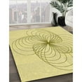 thumbnail image 3 of Ahgly Company Machine Washable Indoor Round Transitional Sun Yellow Area Rugs, 8' Round, 3 of 7