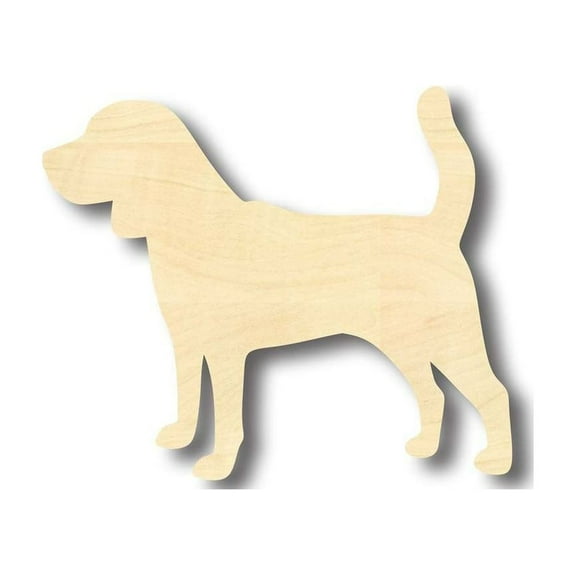 Unfinished Wood Beagle Dog Shape - Animal - Pet - Craft - up to 46" DIY 16" / 1/4"