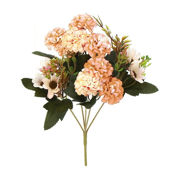 Artificial Hydrangea Flowers Silk Bouquet Faux Hydrangea Floral with Stem Mixed Bush Flowers for Home Wedding Party Vase Spring Outdoor Garden Patio Table Centerpieces Decoration