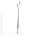 thumbnail image 2 of Stainless Steel Cable Fancy Necklace Chain Chisel Polished with 3.5 inch Dangle 16.5 19.5 5.74 mm, 2 of 3