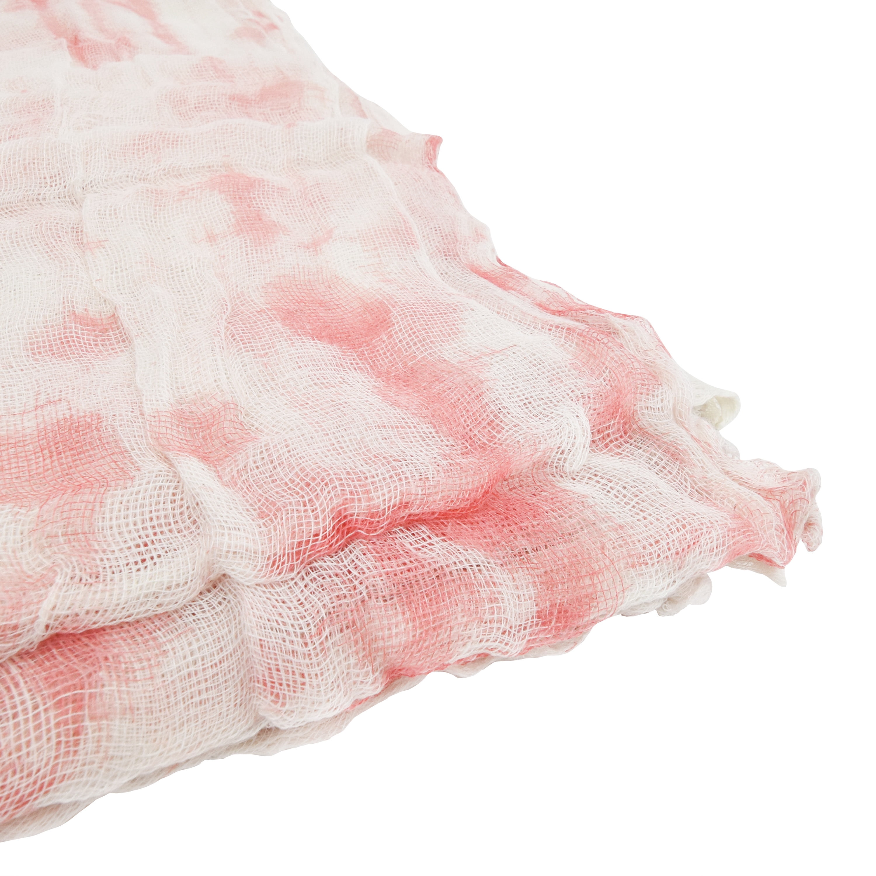 Bloody Creepy Gauze Fabric, White and Red, 65" x 84", Halloween by Way To Celebrate
