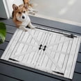 thumbnail image 3 of Farmhouse Wood Grain Entryway Rug 2'x3'&nbsp; Non Slip Front Door Mats, Vintage Country Barn Gate Grey Entrance Rugs Indoor Outdoor Carpet, Washable Floor Mats Small Area Rug for Bedroom Kitchen, 3 of 8