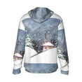 thumbnail image 3 of Kll Winter Landscape Print Men'S Women’s Upf 50+ Sun Protection Outdoor Hoodie Jacket Long Sleeve Fishing Hiking Performance Shirt- Medium, 3 of 8