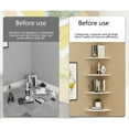 thumbnail image 6 of Floating Corner Shelf Wall Mounted - 22cm Wooden Storage Rack for Bedroom Bathroom Living Room Kitchen, Space-Saving Wall Shelf for Small Items Display and Organization, 6 of 6