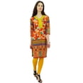 thumbnail image 1 of Phagun Kurta Kurti Décontractée pour Femmes en Coton Indien Imprimé, Coupe Droite, Longueur Genou - 8, 1 of 1