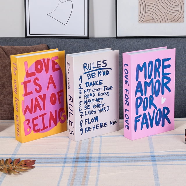 Libros falsos de moda para decoración de sala de estar, libros de diseño, adornos para mesa de centro, Club, habitación de Hotel, Villa, decoración de libros, 3 uds.