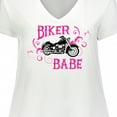 thumbnail image 4 of Inktastic Biker Babe Women's Plus Size V-Neck T-Shirt, 4 of 5