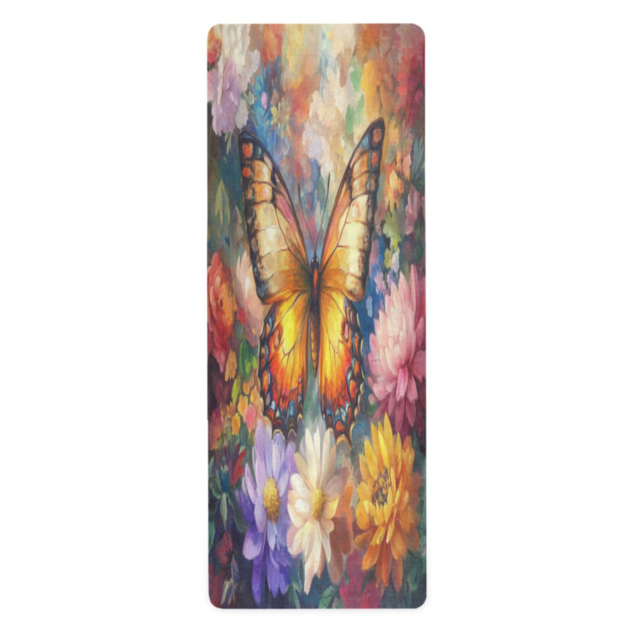 BZSMCE Yoga Mat Women Fitness Mat Golden Winged Beauty Pattern