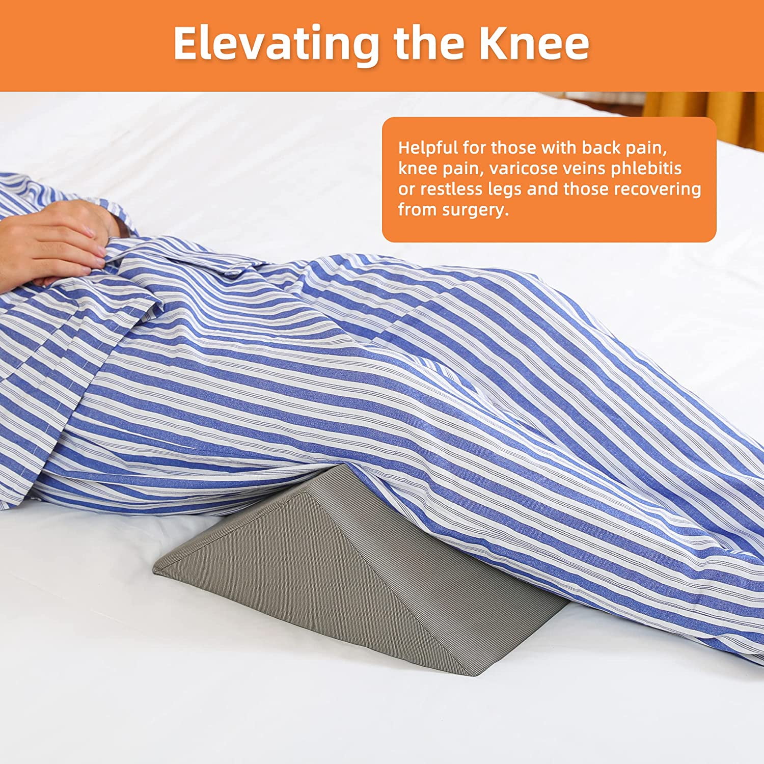 Bed Wedges & Body Positioners (3 in 1), 40 Degree Wedges for Bed Positioning,Positioning Pillows for Elderly, Wedge Pillow for Bed Sores, Side Sleeping, After Surgery, Knees Elevated,Back Pain