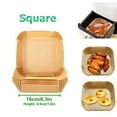 thumbnail image 2 of 100PCS Square Disposable Air Fryer Paper Liners , 6.3inch Non-Stick Airfryer Accessory Food-Grade Waterproof and Oil-Proof Paper, 2 of 8