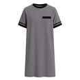 thumbnail image 3 of Censtreet Sleep Shirts for Women Short Sleeve Night Shirts for Sleeping Pullover Nightgown Soft Nightdress, 3 of 8