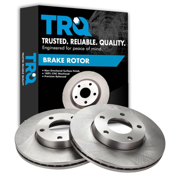 TRQ Front Brake Rotors Set Vented Fits Select 2004-2013 Mazda 3