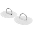 thumbnail image 4 of 2pcs Inflatable Boat Kayak DRing Pad Patch PVC Marine Stainless Steel Fixed Buckle(White ),, 4 of 5