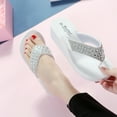 thumbnail image 4 of Rciityk Women's Platforms & Wedge Sandals Summer Slippers Fashion Rhinestones Wedges Flip Flops Casual Beach Shoes - Summer's Best Shoes, 4 of 6