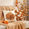 thumbnail image 4 of Funda de almohada de cuatro piezas con estampado de calabaza naranja para Acción de Gracias, para dormitorio, sofá, hogar, funda de almohada de calabaza, 4 of 4