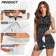 thumbnail image 5 of Yuyamidu Black Leopard Print Womens Golf Dress Built in Shorts Sports Activewear Dresses with Pockets Golf Clothes for Women Sleeveless Tennis Dress Size XS, 5 of 7