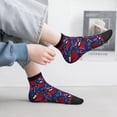 thumbnail image 5 of Bingfone Hot Cocoa Snowflake Mittens Design Patterned Men's Women's Casual Cotton Socks, 5 of 5