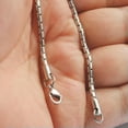thumbnail image 3 of 1.8/2.2/3mm Stainless Steel Square Fancy Box Rolo Snake Chain 20-28'' Woman Man, 3 of 5