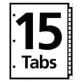 thumbnail image 4 of Table 'n Tabs Dividers, 15-Tab, 1 To 15, 11 X 8.5, White, 1 Set | Bundle of 5 Sets, 4 of 4