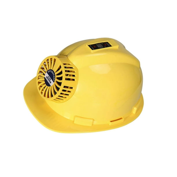 Construction Hard Hat with Fan Thickening with Fan Safety Helmet Multifunction Yellow Walmart.ca