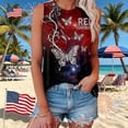 thumbnail image 2 of Wang6 Women's Loose Fit Plus Size Tank Tops Casual Sleeveless Red Friday Letter Printed T Shirts Summer Basic Going out Tops Graphic Tees 0505liRed4 XL, 2 of 4