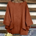 thumbnail image 2 of DxhmoneyHX Womens Oversized T Shirts Batwing Sleeve Tunic Tops Casual Summer Loose Fit Cute Basic Flowy Blouses, 2 of 7