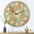thumbnail image 2 of Designart 'Metallic Golden Luxury Geometrics XII IV' Mid-Century Modern Wood Wall Clock, 2 of 5