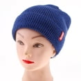 thumbnail image 4 of Táctico Acrílico Invierno Cálido Gorro Gorro de Reloj Gorro de - Azul, tal se describe Yinane Gorro de punto para mujer, 4 of 4