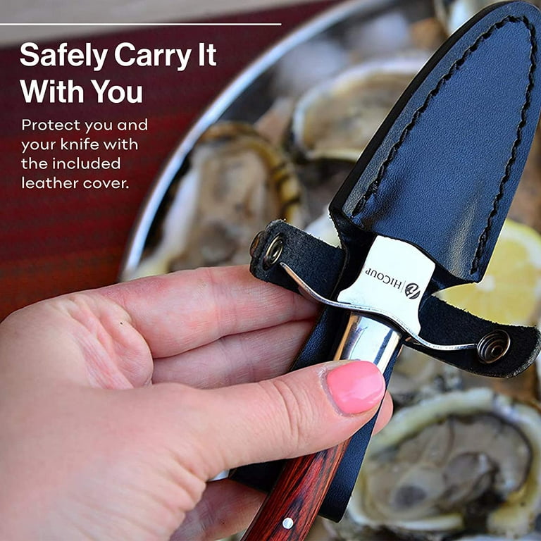 Hicoup Oyster Shucking Knife and Glove Kit - Clam and Oyster Knife Shu