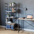 thumbnail image 2 of Bestier 5 Tier Metal Frame Bookshelf Storage Shelves for Home Office Oak, 2 of 6