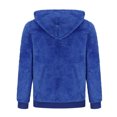 thumbnail image 5 of qolati Mens Fuzzy Sherpa Hoodies Quarter Zip Pullover Long Sleeve Hooded Sweatshirts Winter Fall Fleece Sweater Outwear with Kangas Pocket, 5 of 7
