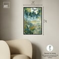 thumbnail image 5 of Green Moss Monet Garden Green Abstract Canvas Wall Art by Art Remedy, Black Floater Frame, 16"x24", 5 of 7