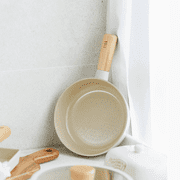 Neoflam FIKA 7 Inch Wok with Ceramic Coating, Non-Stick Pan with Wood Handle