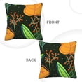 thumbnail image 3 of Square Throw Pillow Covers with Core, Cartoon Plant Leaf Doodle Pillows for Sofa Beds, 16" x 16" Multicolor, 3 of 9