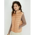 thumbnail image 3 of Wenseny Women’s Stand-up Collar Padded Warm Puffer Vest Zipper Outerwear Quilted Coat Orange 3XL, 3 of 7