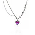 thumbnail image 5 of Collar de mujer con degradado morado dulce y fresco, collar de mujer con cadena de clavícula, 5 of 5