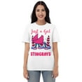 thumbnail image 2 of Girls love Ocean Animals Novelty Fish Lovers T-Shirt (White, 3XL), 2 of 6