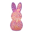 thumbnail image 2 of GFHFHITJ Easter Bunny Night Light, 4.9" Cute Hollow Rabbit Lamp for Easter Table Decor Spring Easter Light Indoor Bedroom Bathroom Home Decor(Purple), 2 of 6