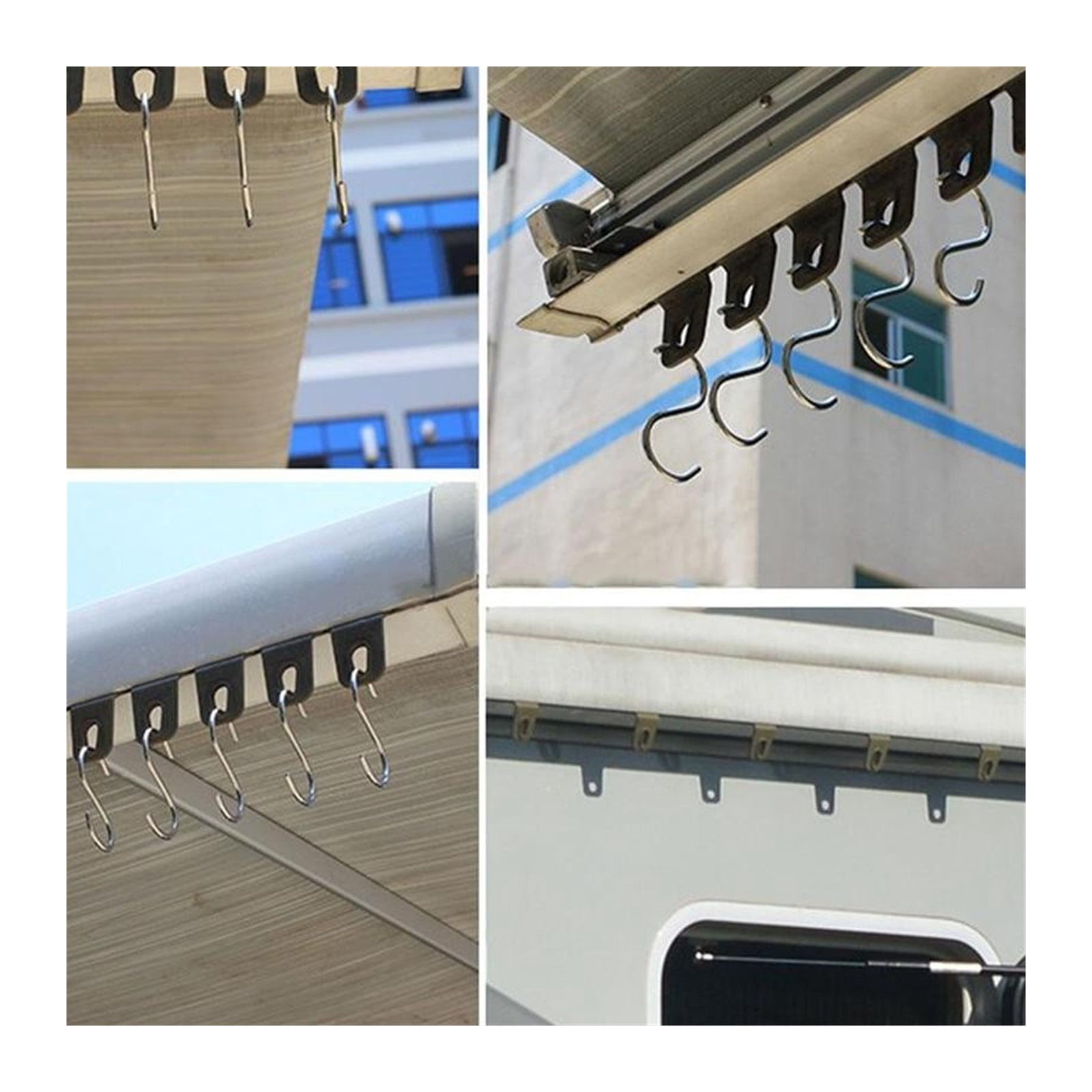 5pcs Clothes Hook For Caravan Accessories Awning Hanger Hook For RV Awings Camper Accessories Trailer Modified Shed Hooks ,Easy Installation