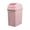 Pink, variant on qiangxu,Larger Kitchen Cans Swing Lid Sealed Odorless Garbage Cans Waterproof Narrow Space Design Storage Wastebaskets Easy Storage Pink 7.87*11.42*15.35''