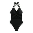 thumbnail image 4 of Youyipin One Piece Swimsuit Women Tummy Control V Neck Cutout High Waisted Bathing Suit Sexy Halter Swimwear Swim Suits For Women 2025, 4 of 6