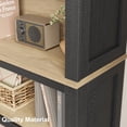thumbnail image 6 of TacleeKii 5 Tier Bookshelf, 71" Tall Bookcase w/ Adjustable Shelves, for Living Room Office Library, Black & Natural, 6 of 7