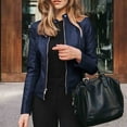 thumbnail image 2 of CEHVOM Women Long Sleeve Open Front Short Cardigan Short Suit Jacket Coat Top, 2 of 8