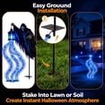 thumbnail image 3 of Halloween Soul Harvester Animated Garden Light, Halloween Grim Reaper Animated Garden Light, Glowing Ghost Yard Decor, Glowing Ghost Souls Lantern Effect Spooky Halloween Lawns Porches Walkway, 3 of 6