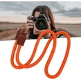 thumbnail image 5 of Portable Cowhide Leather Camera Shoulder Strap,Nylon Camera Strap Hiking Lanyard Neck Convenient DSLR Camera Strap Leica Round Hole Camera Strap Orange, 5 of 8