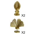 thumbnail image 1 of 4pcs Nordic Leaf Wrought Iron Candle Holder Tea Light Holder Romantic Dinner Holiday Home BLESIY sujetavelas, 1 of 8