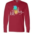 thumbnail image 3 of Inktastic Aloha- in cursive with pineapple rainbow colors Long Sleeve T-Shirt, 3 of 5
