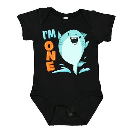 

Inktastic I m One- Shark First Birthday Gift Baby Boy or Baby Girl Bodysuit